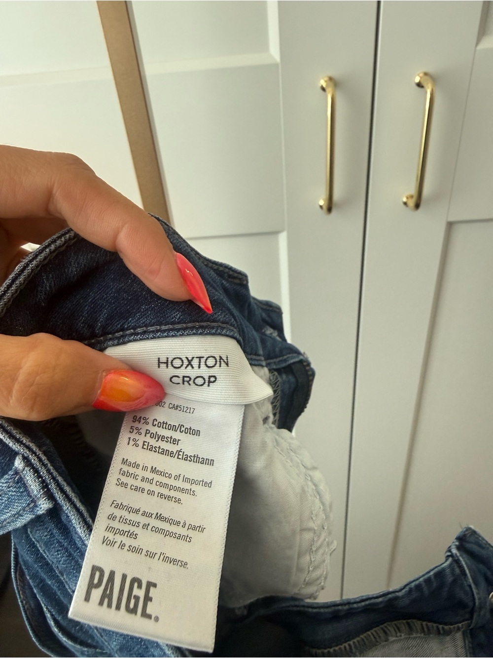 PAIGE Dark Hoxton Crop Jeans - Picture 2 of 3